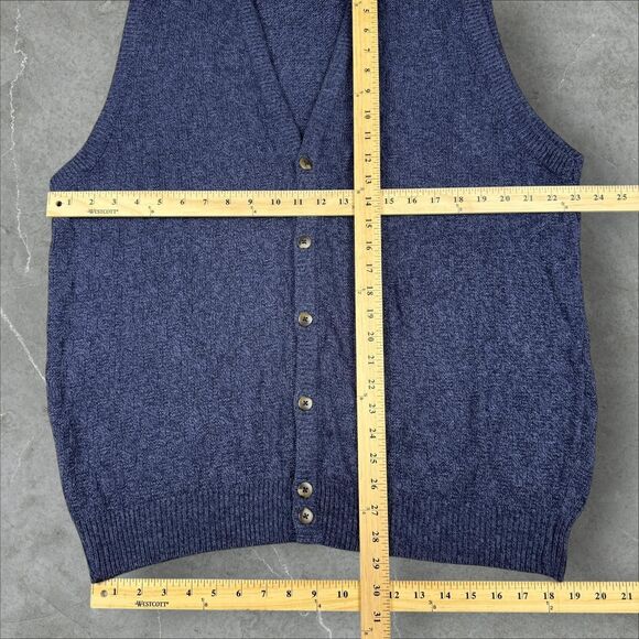 Vintage Shenandoah Knit Sweater Vest Button Front V Neck - M - Picture 5 of 6